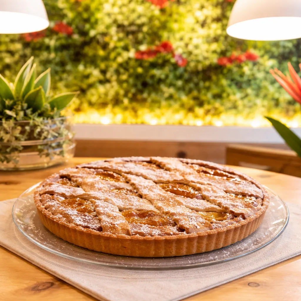 Torta crema e marmellata di albicocca